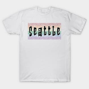 LGBTQ PATTERN AMERICA SEATTLE T-Shirt